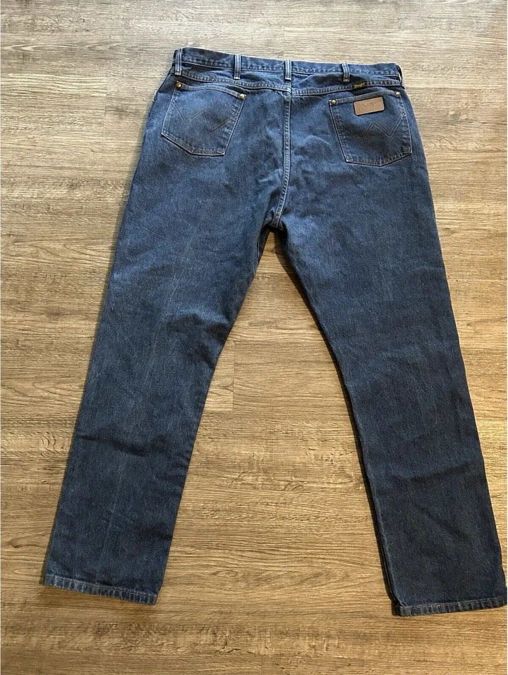 VTG Wrangler Jeans Mens 42x32 Dark Blue Denim Western Cowboy Cut Rodeo 13MWZPW
